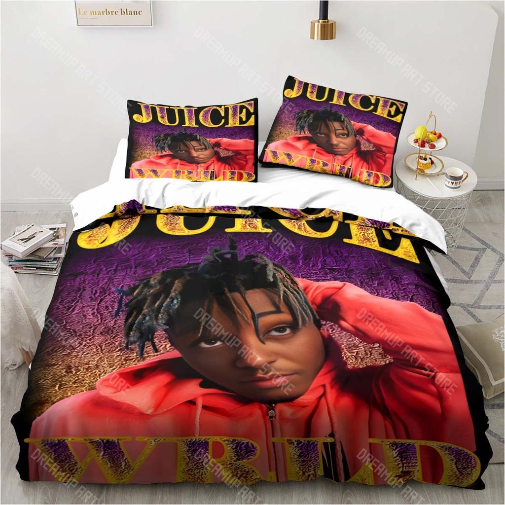 3D Rapper Juice Wrld 999 Bettwäsche-Set Bettdecke Bettwäsche-Sets Kissenbezug Bettbezug Kinderzimmer Bettwäsche-Set Luxus Geburtstag
