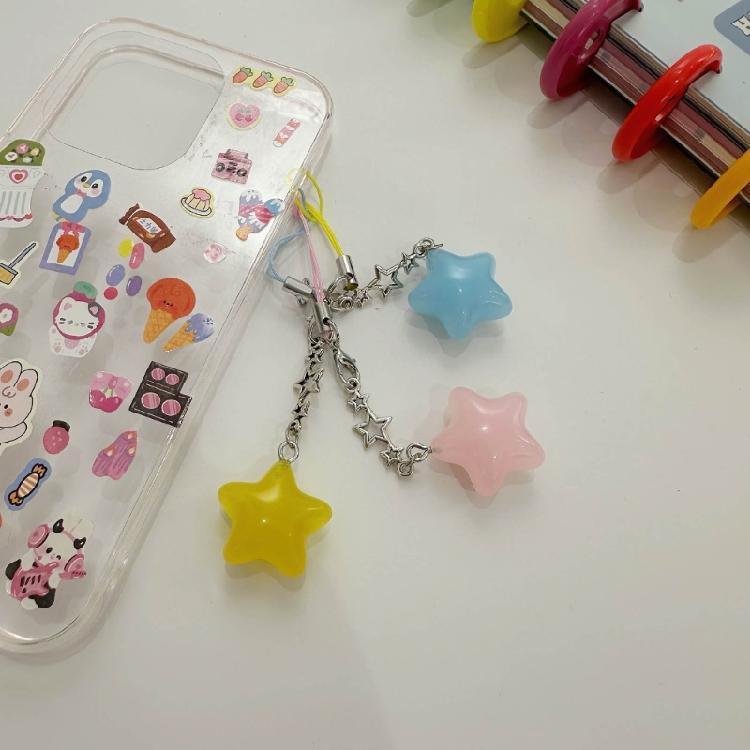 Eye Catching Phone Pendant Star Keychain Phone Charm Keyringfor Women and Girls