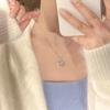 Retro rotating snowflake necklace design versatile sense simple collarbone chain for girlfriend gift new gift