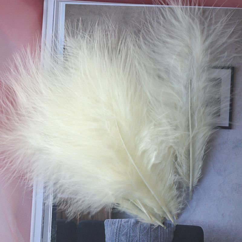 50Pcs Macaron Feather Color Turkey Full Velvet, Dream Catcher Hair Accessories Diy Handmade Materials Bouquet Stage Wedding Decoration