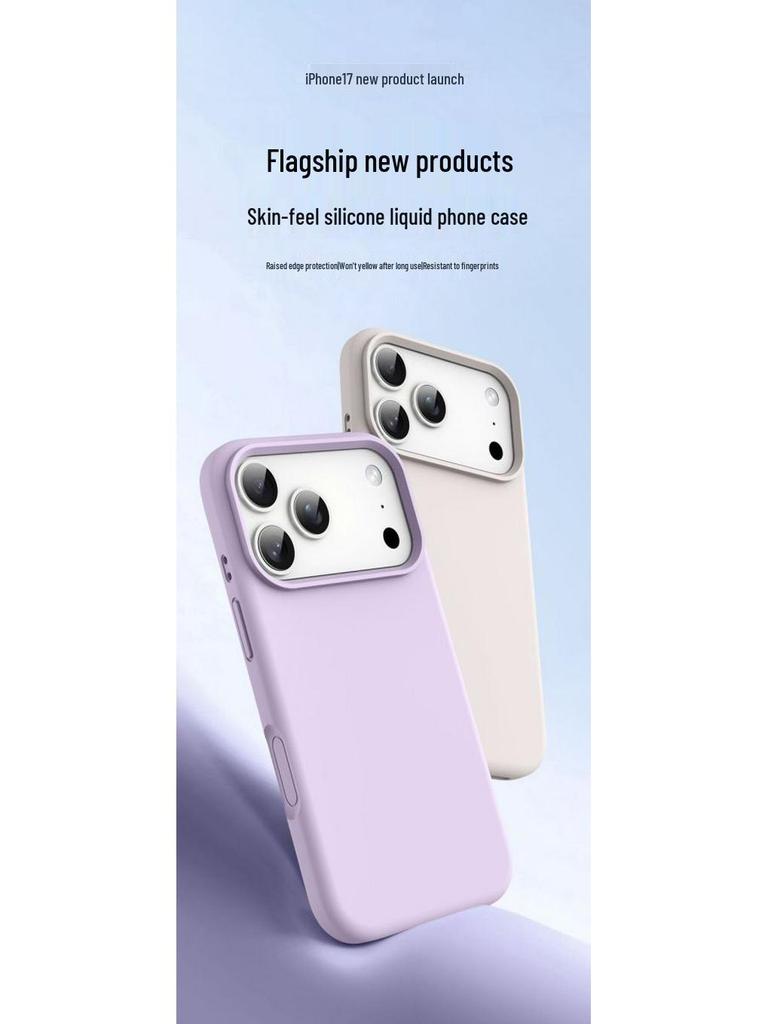 Flüssigsilikon-Magnet-Handyhülle für iPhone 16 Pro Max – Vollständige Abdeckung, Neues Design mit großem Loch