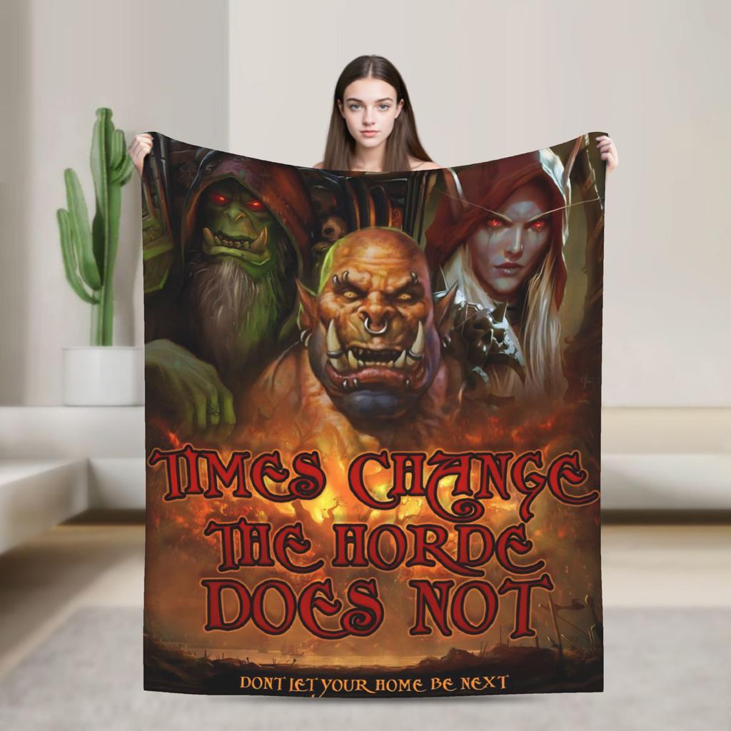 World of Warcraft Game Flannel Blankets Super Warm Throw Blanket for Outdoor Travel Office Aesthetic Bedspread Sofa Bed Cover