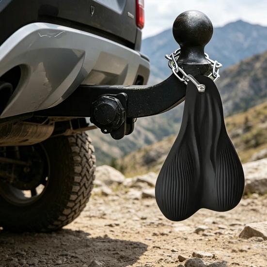 Hanging Truck Balls Nuts, Funny Trailer Hitch Decoration with Chain, Prank Automotive Vehicle Exterior Accessory, Gag Gifts for Boyfriend Husband