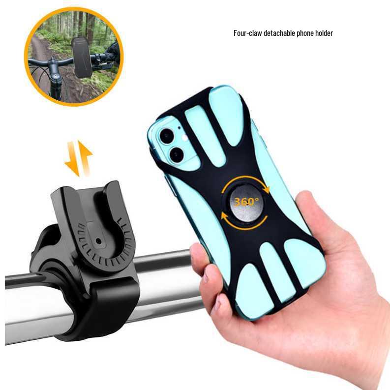 Universal Detachable Car Phone Holder – Silicone Mount for Cycling & Driving