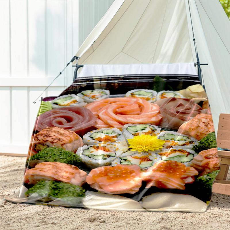 1pc Cookies, Watermelon, Onion Pattern Blanket, All Season Lightweight Home Office Outdoor Nap Multifunctional Blanket