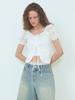 ETMON Wrinkle Flower Blouse, White