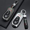 FA9Car Key Case Cover Silicone Protective Shell For Mercedes Benz C S Class W206 W223 EQE EQS GLC C260 S450 Alloy Keychain Pendant