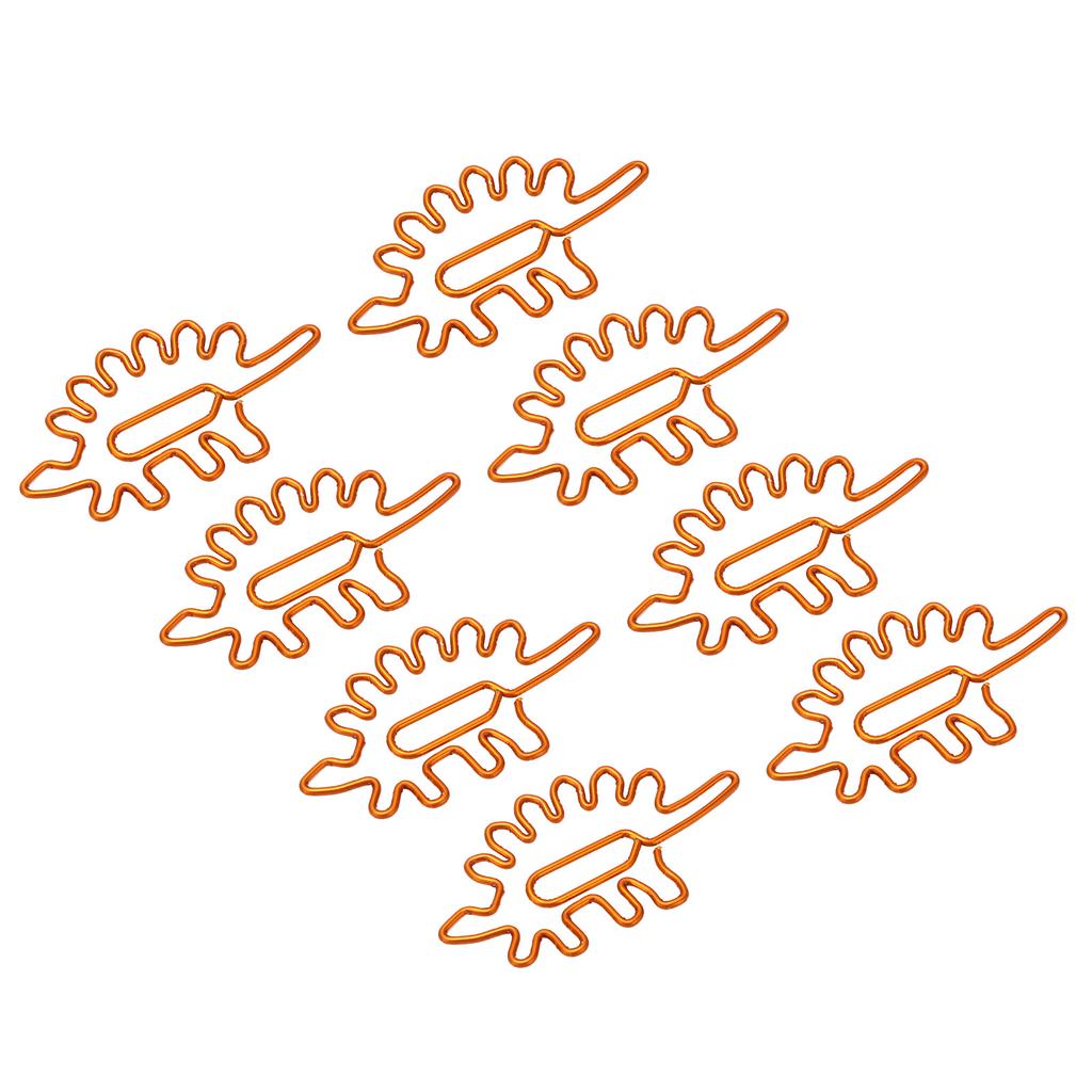 100pcs Paper Clips Portable Mini Cute Dinosaur Shape Electroplated Metal Paperclips for Office File 