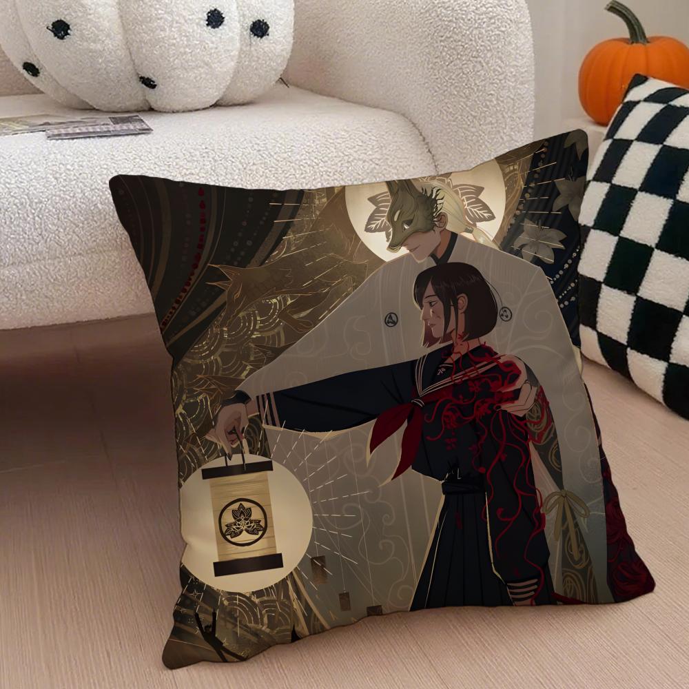 Terrible SSILENT HILL F Game Cushion Cover Throw Pillow Cover Hidden Button Durable Polyester Chair Cushion