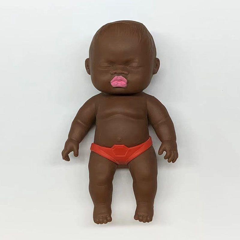 Bambola Nera Decompressione Pinza Divertente Palma Africana Piccola Bambola Strana Interessante Divertente Brutta Bambola Giocattolo Ventilatorio Regali & Giocattoli