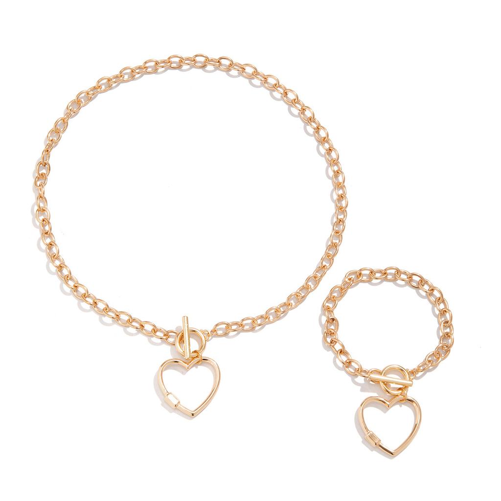 Love Star Necklace Set Women'S Necklace Exaggerated Metal Hollow Street Auction Jewelry
