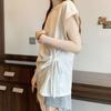 Navava Women Unbalanced WaisT Ribbon ShorT Sleeve T shirT nT2814