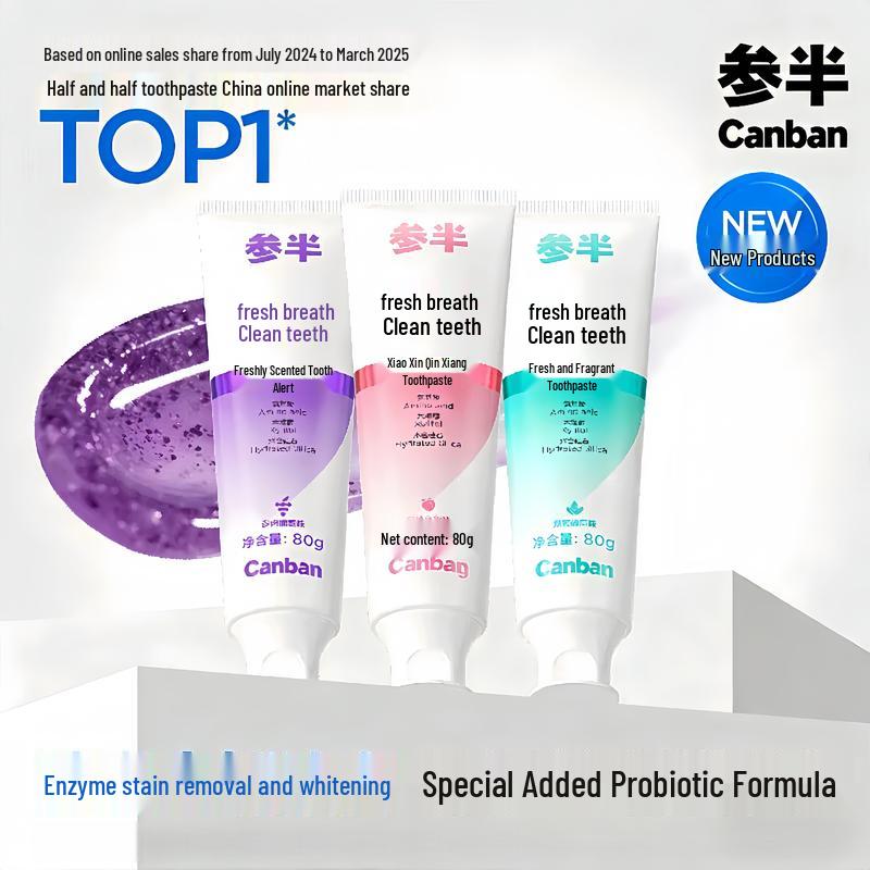 Semi-Active Probiotic Enzyme Whitening Toothpaste 3-Pack