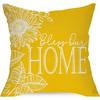 Summer Sunflower Pillow Case Linen Print Sun Flower Home Sofa Pillow Plant Flower Pillow