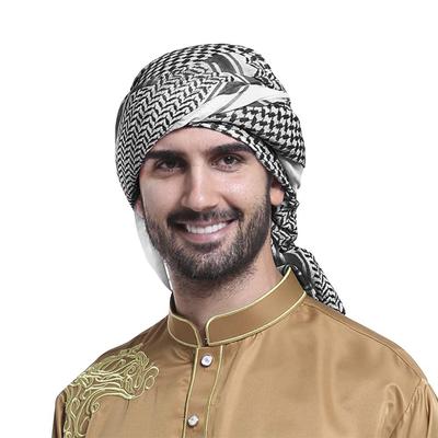 1 Stück Palästina Bandana Muslimischer Shemagh Schal Multifunktionelles Stirnband Quadratisches Halstuch Arabischer Turban Hijab Ramadan Gebetskappen