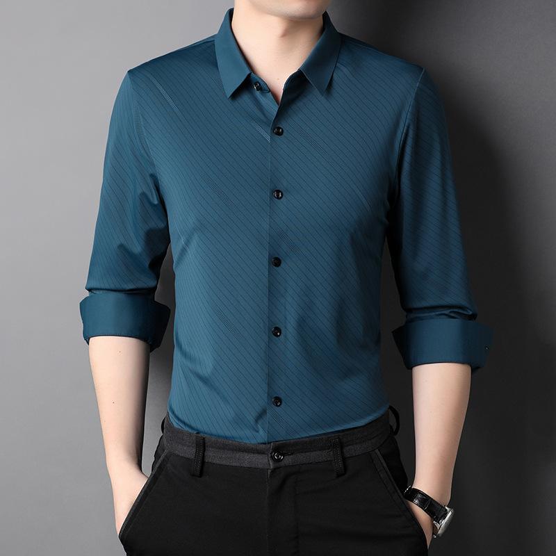 Regular Lapel Casual Striped Thin Cotton Autumn