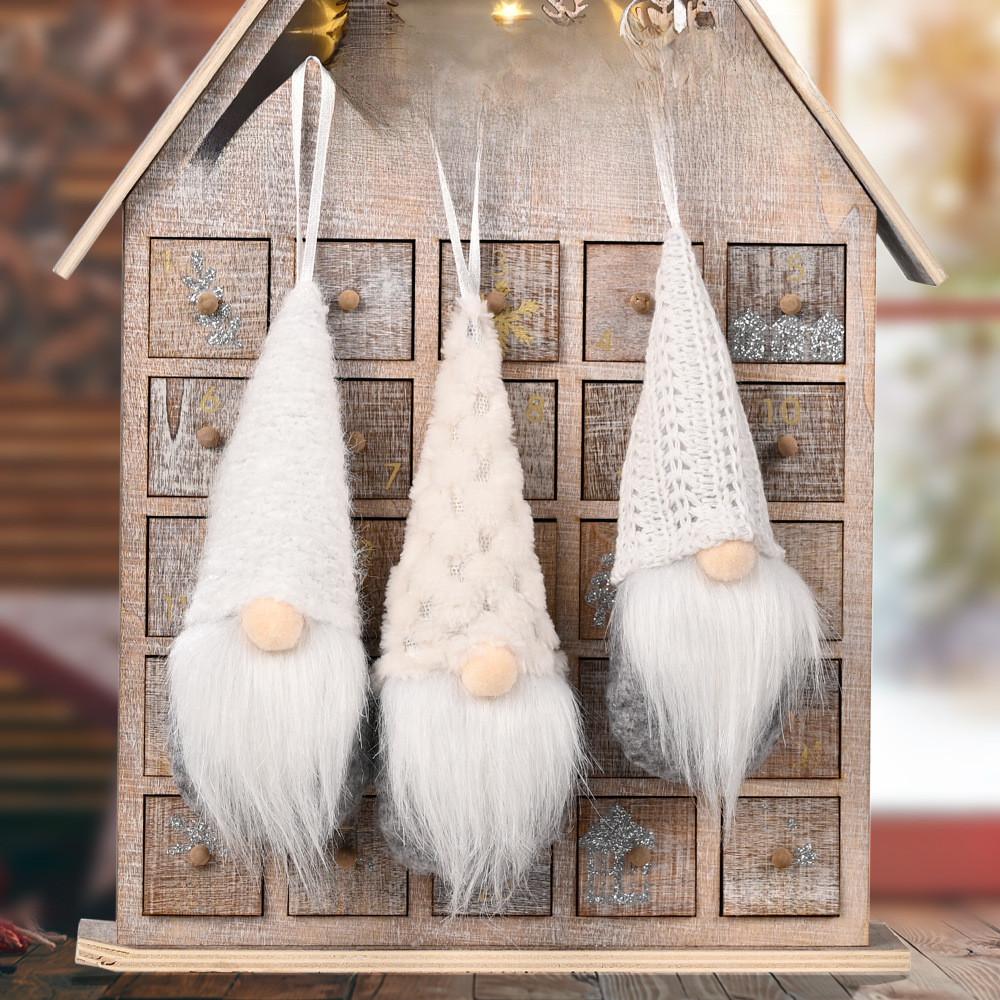 Handmade Charming Knitted Doll Hangings For Holiday Decorations Set Of Styles Three