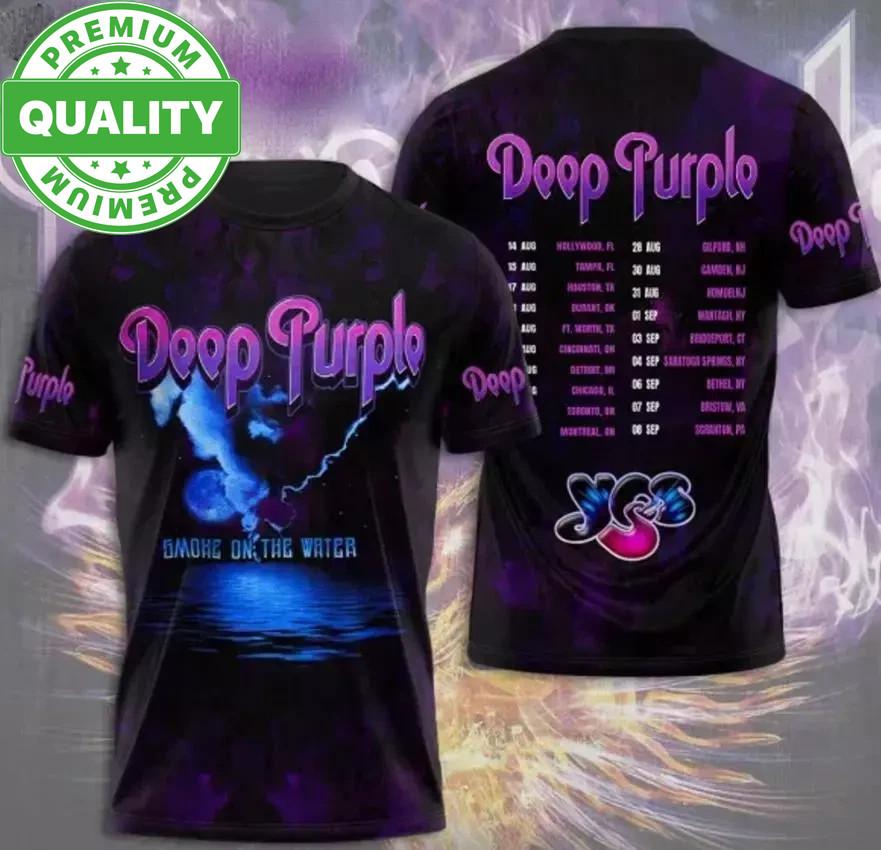 Deep Purple Smoke On The Water 3D AOP Shirt Unisex S-5XL 1R0075 XXXXL