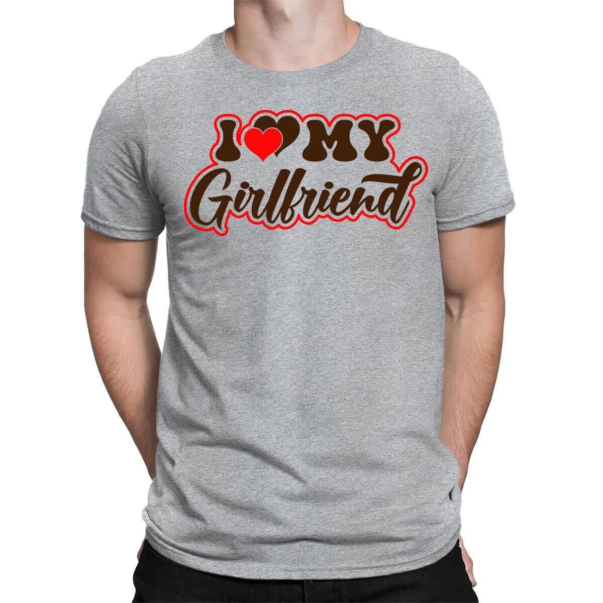 

I Love My Girlfriend Worlds Best Forever Mens T-Shirts Unisex Tee Love Top #E4 XL