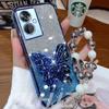 3D Butterfly Phone Holder Bead bracelet Glitter Case for Xiaomi Redmi 15C 15 14C 13C 13X Note 15 14 13 Pro Plus 14S Stand Cover