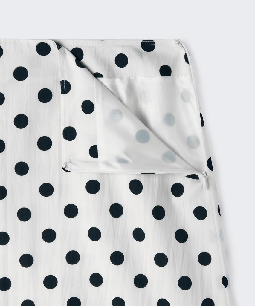 Musinsa Standard Woman Women'S Polka Dot Knee-Length Skirt [Cream]