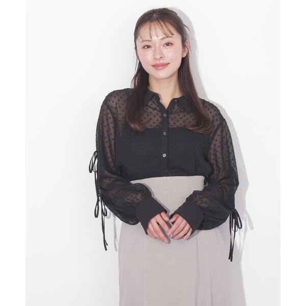 Jill by Jill Stuart Back Gathered Sheer Shirt