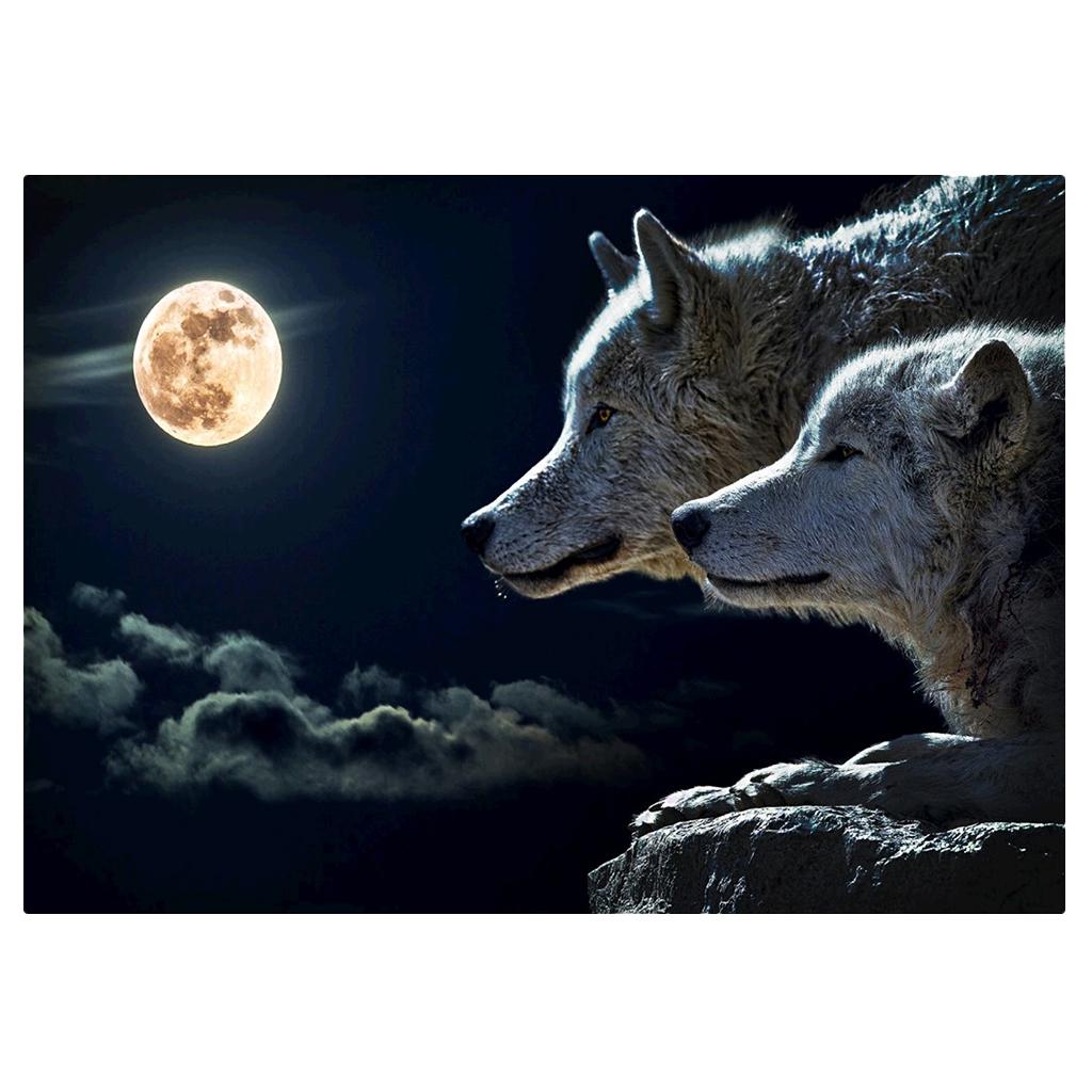 1pc 5D DIY diamond of painting Animal Cartoon Embroidery Craft stitch - Wolf