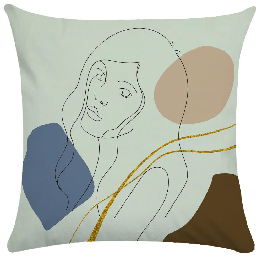 50x50cm Pillowcase Nordic Square Pillowcase Living Room Decoration Backrest Cover Sofa Cushion Pillowcase