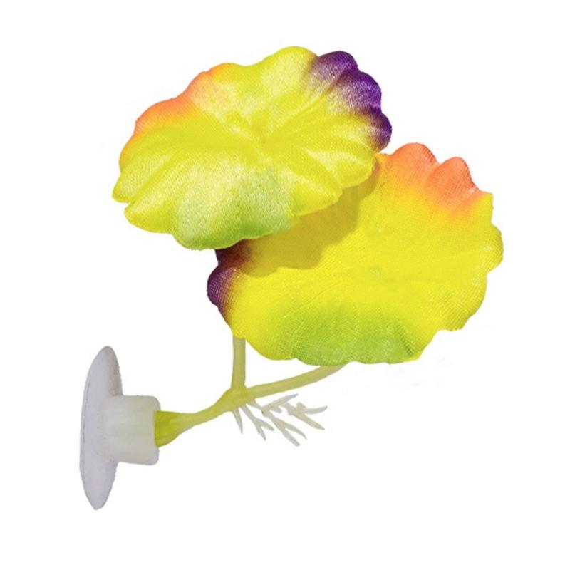 3Pcs Water Plant Leaves for Fish Tanks Aquarium Decorations Beautiful Appearance Artificial Plant Leaves Multicolored