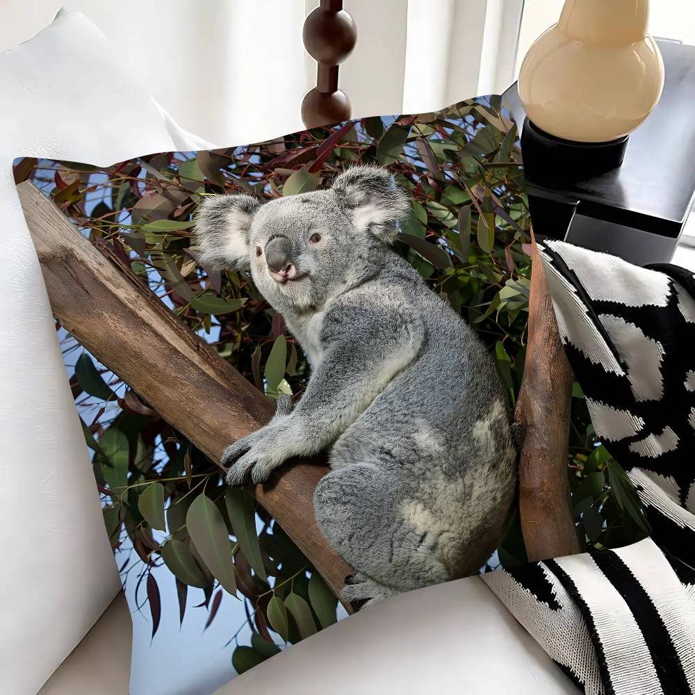 Süßer Koala Kissenbezug Modischer Quadratischer Kissenbezug Schlafzimmer Sofa Raum Ins Dekoration Freizeit