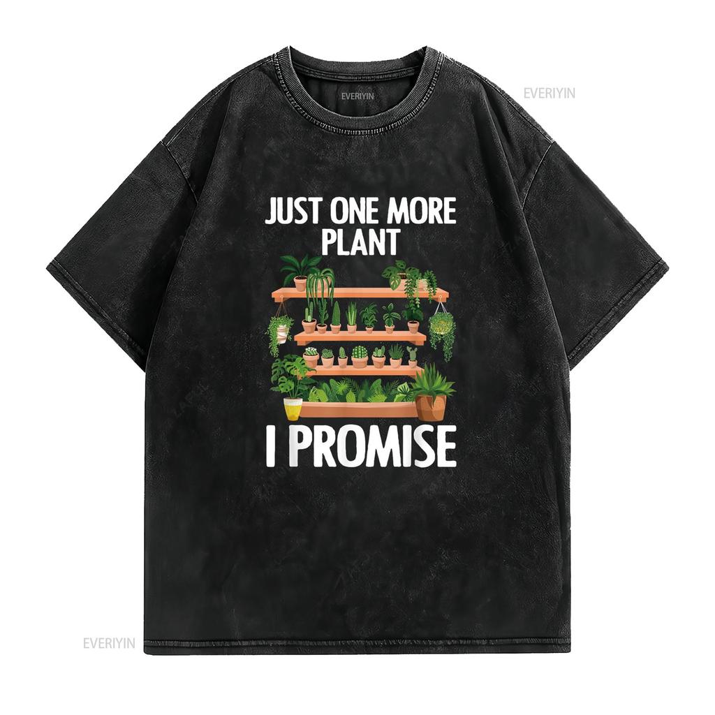 Cute Plant Design For Garden Gardener Lover T Shirt Vintage Washed Unisex Designer Clothes Stretched Soft Breathable Versatile