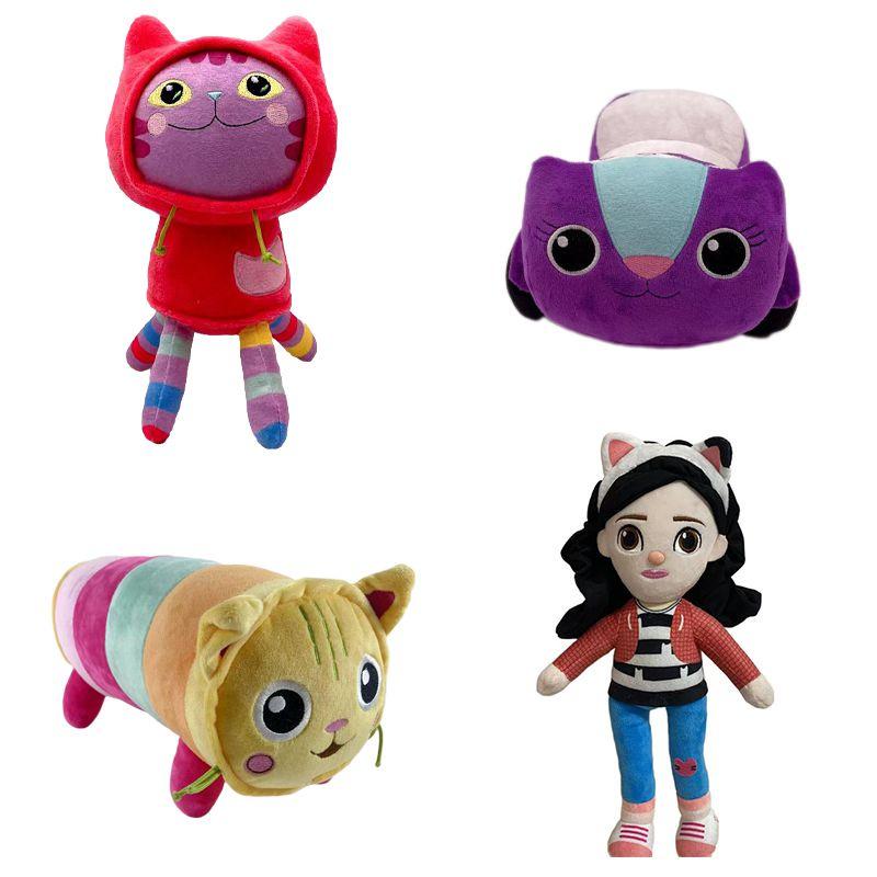 Plush Gabbys Dollhouse Toy Stuffed Pillow Cat Carlita Plushie Doll Kids Gifts