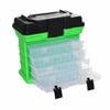 Tackle Organizer Lightweight Fishing Box with 4Layer Drawers Compact for Boat Trips Red
