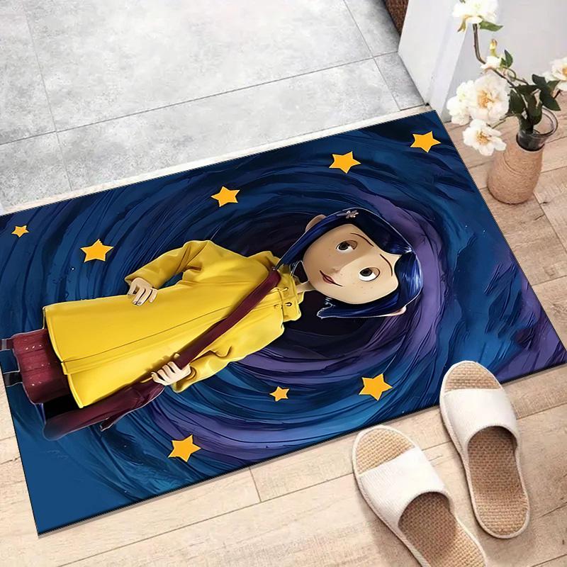 1pc Coraline (7) Design Printed Area Rug Carpet for Bedroom Living Room Home Decor Rugs Mat Non Slip Mat Rug for Bedside