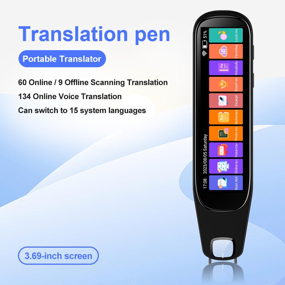 2026 MD21 Voice Translation Pen Real Time Intelligent Text Scanning Point Reading Learning Smart Voice Translator Recording Pen for Students Learners