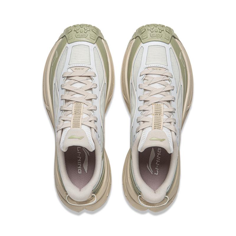 Li Ning Outdoor CF Tracing Xichang 2SE Low top Hiking Shoes Women's Champagne White Sage Leaf Green AHTW070-2