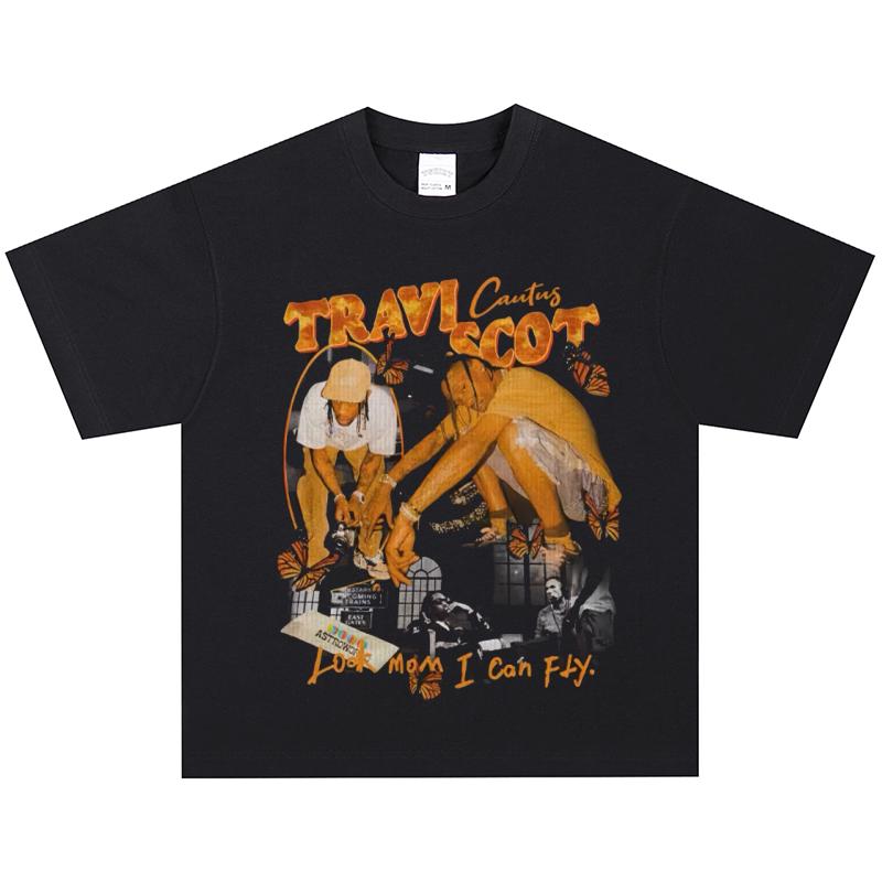 Футболка Travis Scott, Мягкая ткань, Повседневная S