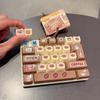 26-Key Stress Relief Squeeze Keychain Toy Mini Decompression Keyboard Clicker Fidget for ADHD Teens Home Use