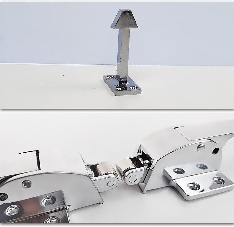 6 İnç Çinko Alaşımlı Dışbükey Çift Salıncaklı Kapı Kilidi, Kulplu A03 Fırın/Dondurucu Mandalı.