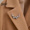 Imitation Pearl Pin Brooch Pin Curved Design Lapel Large