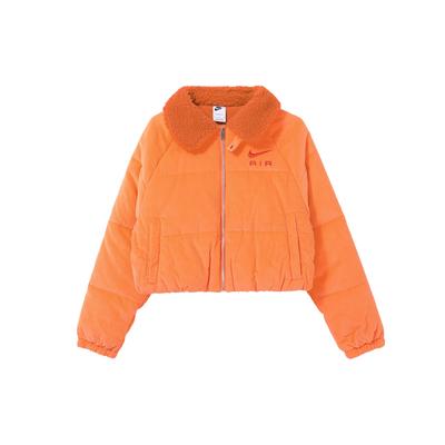Logo Printed Pattern Zip-Up Jacket Women Jackets Orange DQ6931-871