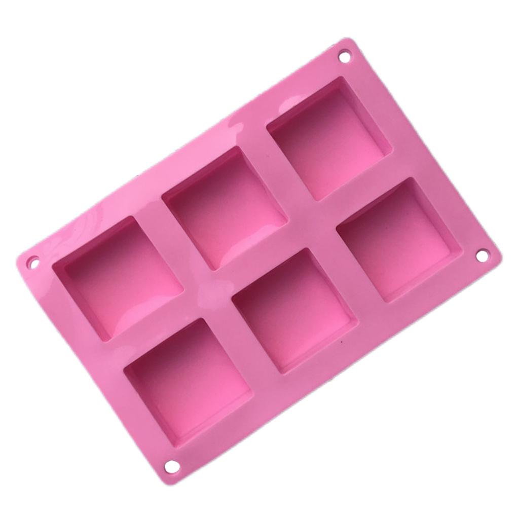 Silicone Cake Molds Square Rectangular Freezing Baking Mould -40-230℃ Freezer Candy Homemade Tray Mousse Jelly (Pink,Rectangular) розовый