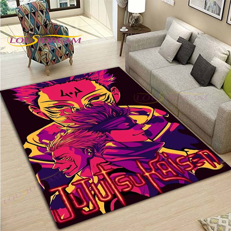 Cartoon Jujutsu Kaisen Floor Mat Door Mat Bathroom Non-slip Carpet Anime Carpet Printing Floor Mat Carpet