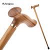 Yellow Ergonomics Wooden Single Joint Walking Stick Decorative Cospaly Party Cane Halloween Mace Crutch Wand Crosier 96cm