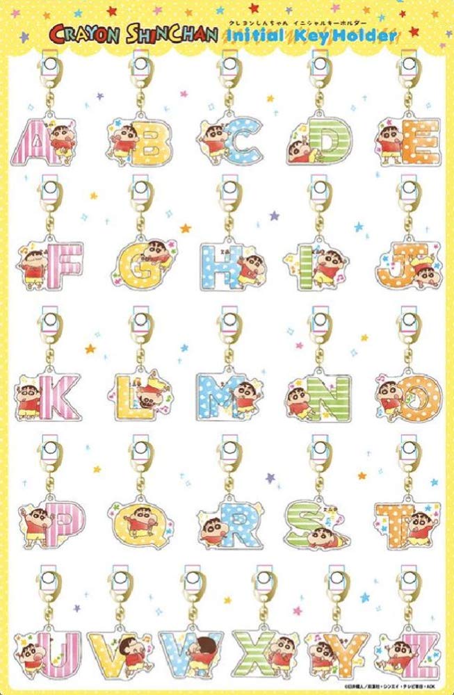 Factory Keychain Initial Acrylic Crayon X T's Shin-chan 5.4×4.3×0.3cm KS-5521875X
