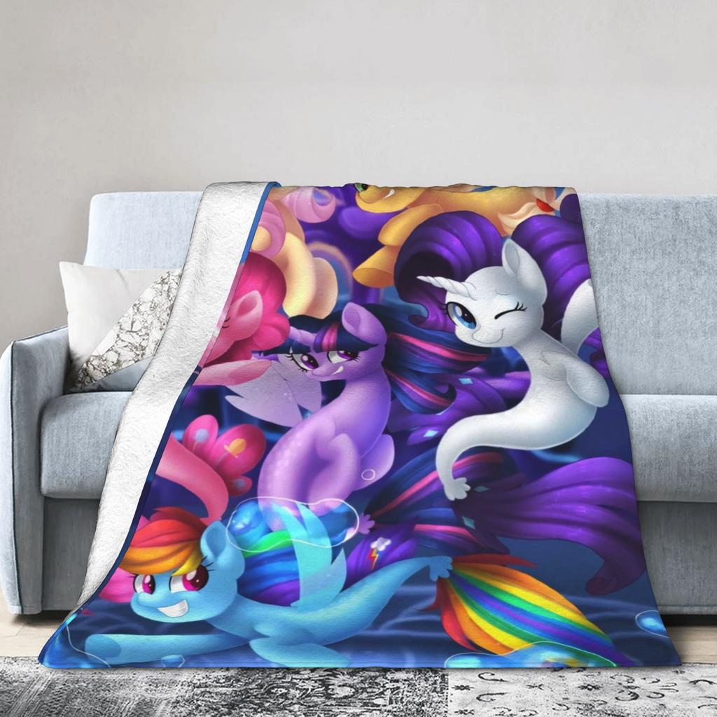 My Little Pony Friendship Is Magic Soft Warm Blanket  Kids Adult Plush Throw Blanket Pattern Home Decor Flannel Sofa Bed Cover