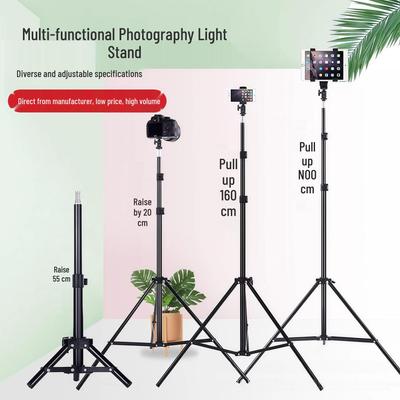 2,1m Stativ mit 1,6m Thermometer Fülllicht für Selfie, Live-Streaming & Fotografie - Anti-Faltbar, Verdickte mattierte Halterung