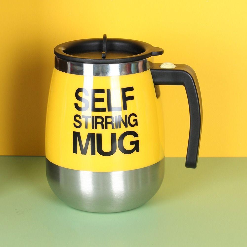 Stainless Steel Automatic Stirring Cup Thermal Insulation Rotating Blender Cup  Coffee Mixing