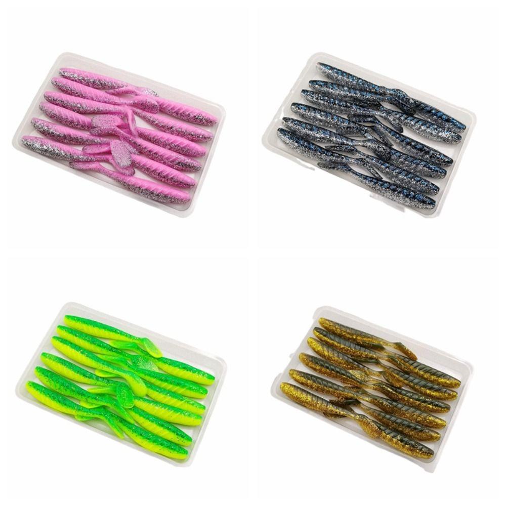 

16Pcs Shining Laser Soft Fishing Lures Swing Wobbler Simulated Fake Bait Artificial Bait Minnow темно-зелений колір
