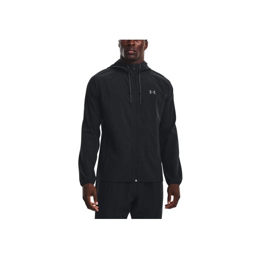 Under Armour Sun Protection Hoodie Jacket With Drawstring Men Jackets Black 1377171-001